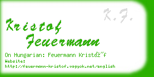 kristof feuermann business card